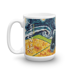 Afghan Hound (black & tan) STARRY NIGHT Mug -15oz