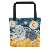 Old English Sheepdog STARRY NIGHT Tote