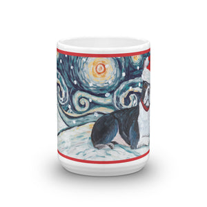 Boston Terrier Snowy Night Mug - 15oz