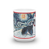 Boston Terrier Snowy Night Mug - 15oz