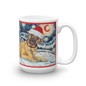 Mastiff Snowy Night Mug - 15oz