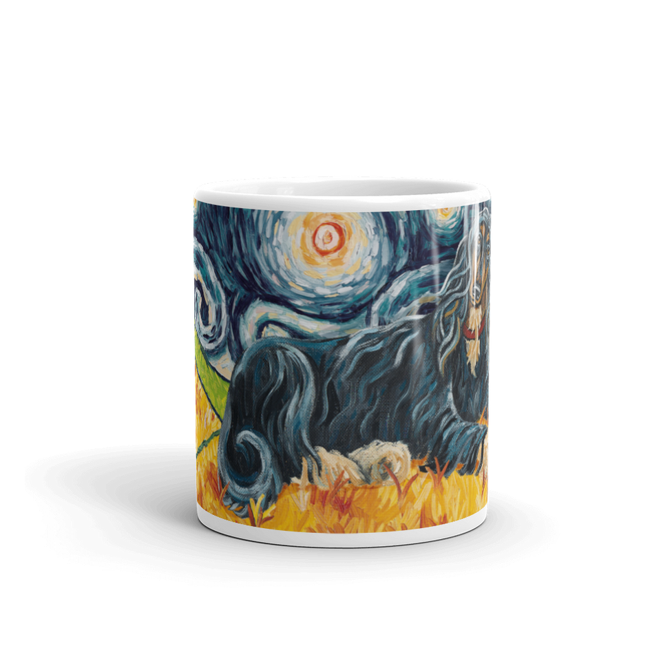 Afghan Hound (black & tan) STARRY NIGHT Mug -15oz