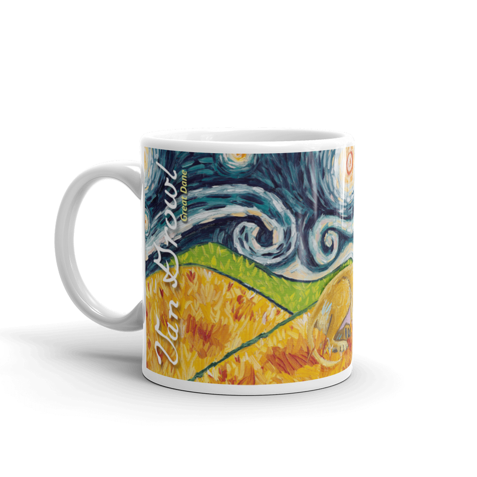 Great Dane (cropped) STARRY NIGHT Mug-15oz