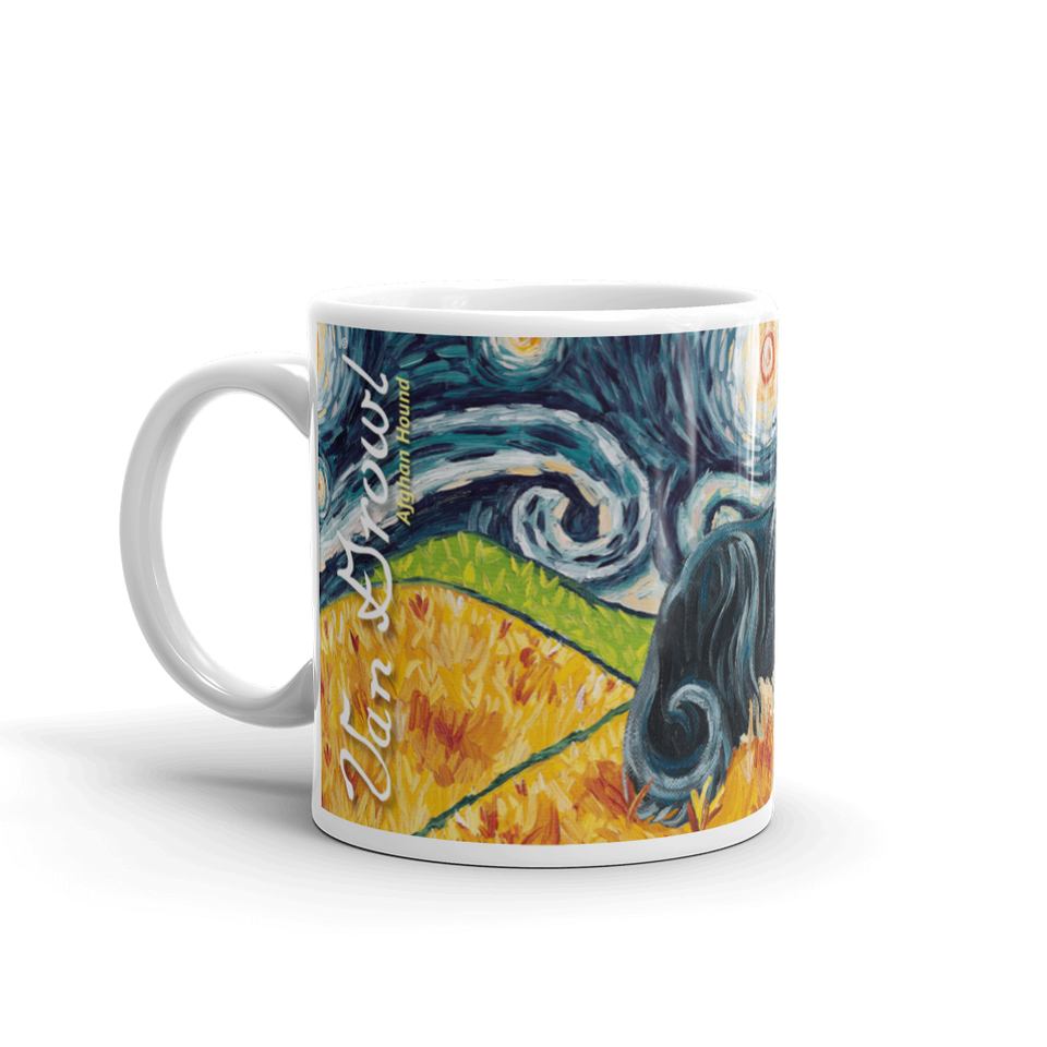 Afghan Hound (black & tan) STARRY NIGHT Mug -15oz