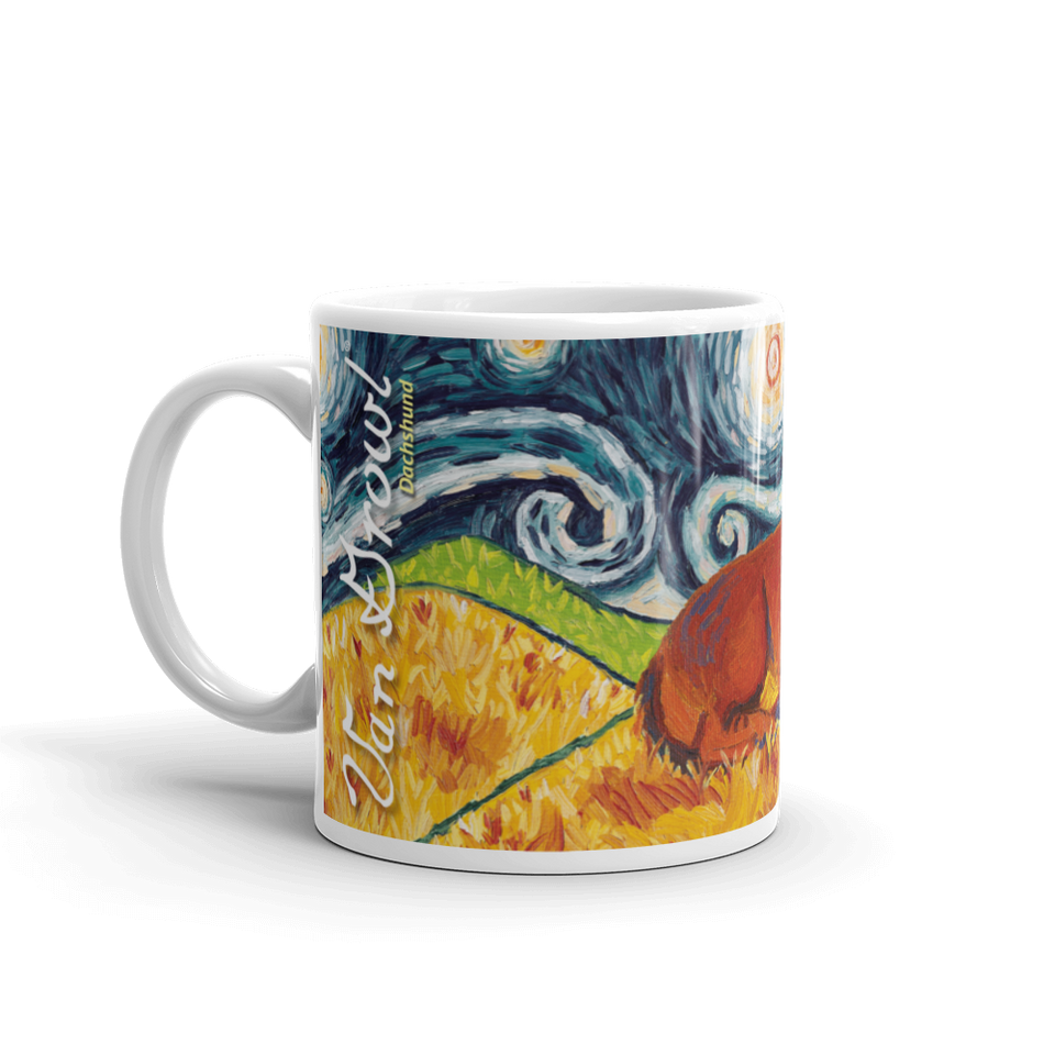 Dachshund (red) STARRY NIGHT Mug-15oz