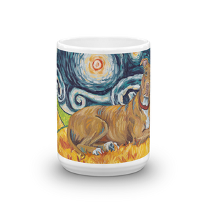 Pit Bull Terrier (tan) STARRY NIGHT Mug-15oz