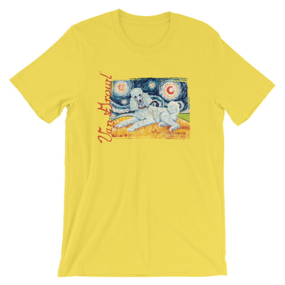 Poodle  (Standard - white)  STARRY NIGHT T-Shirt