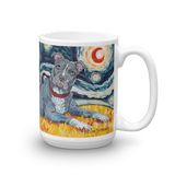 Pit Bull Terrier (grey) STARRY NIGHT Mug-15oz