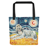 Afghan Hound (light) STARRY NIGHT Tote