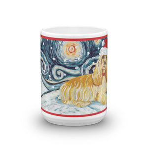 Cocker Spaniel Snowy Night Mug - 15oz