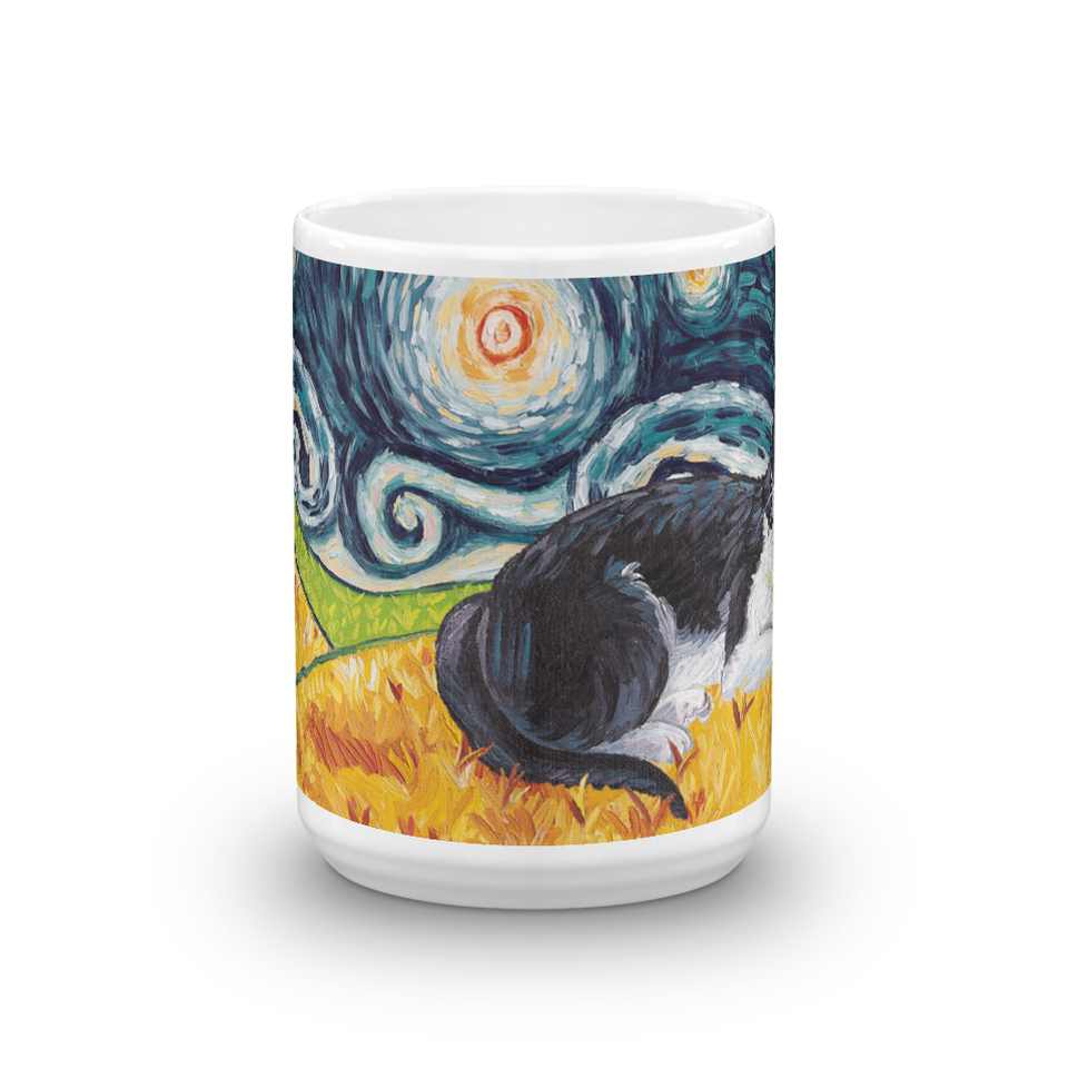 Tuxedo (shorthaired) STARRY NIGHT Mug 150z