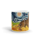 Labrador Retriever (chocolate) STARRY NIGHT Mug-15oz