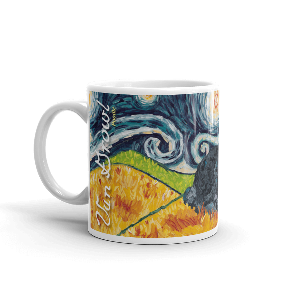 Poodle (black) STARRY NIGHT Mug-15oz