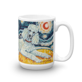 Poodle (Standard - white) STARRY NIGHT Mug-15oz