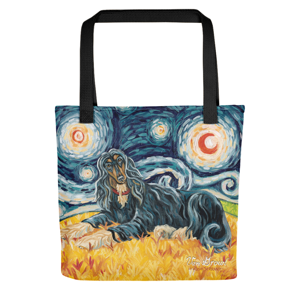 Afghan Hound (black & tan) STARRY NIGHT Tote