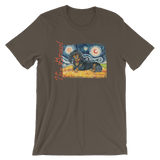 Dachshund (long haired black & tan) STARRY NIGHT T-Shirt