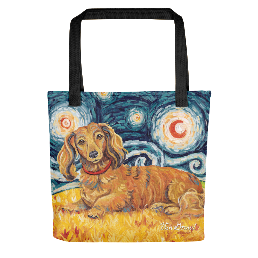 Dachshund (longhaired red) STARRY NIGHT Tote