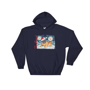 Pug Snowy Night Hoodie
