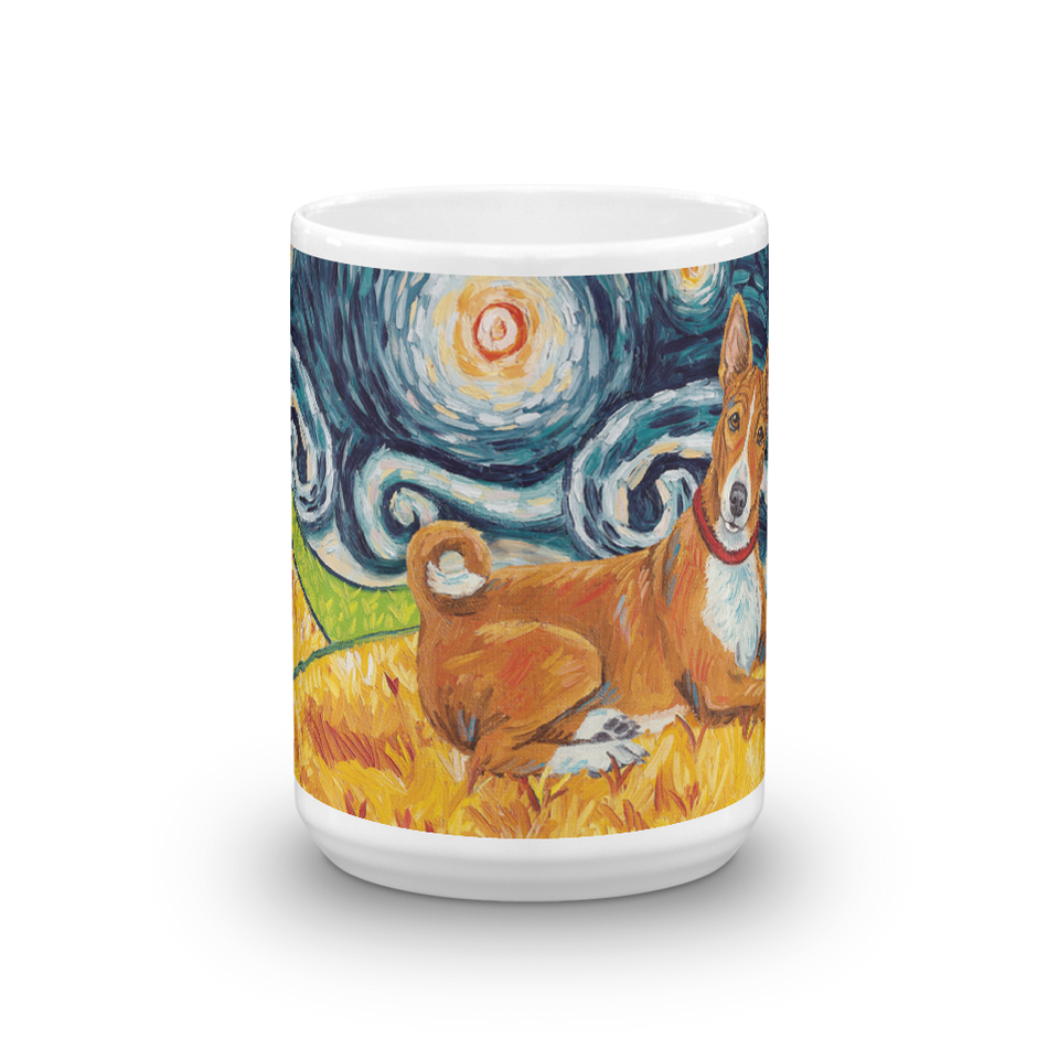 Basenji  STARRY NIGHT Mug-15oz