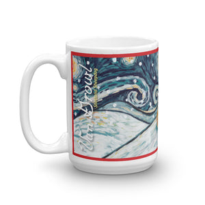 Shetland Sheepdog Snowy Night Mug - 15oz