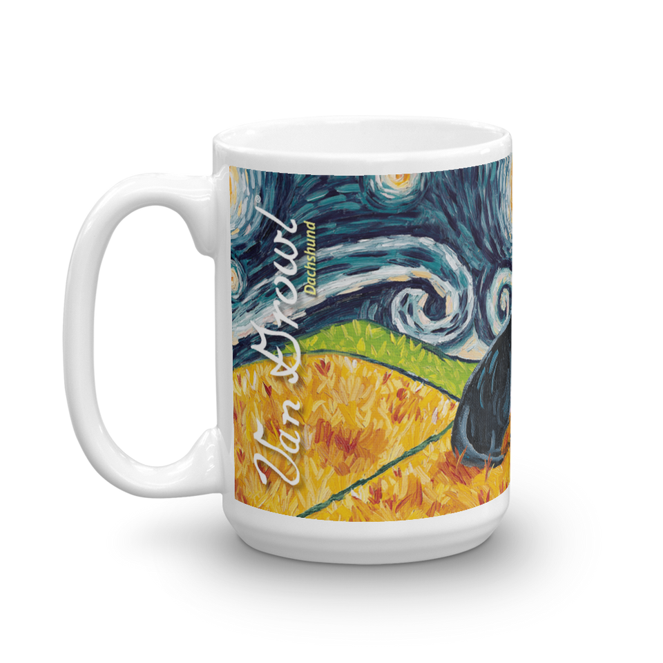 Dachshund (black & tan) STARRY NIGHT Mug-15oz