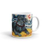 Pug (black) STARRY NIGHT Mug-15oz