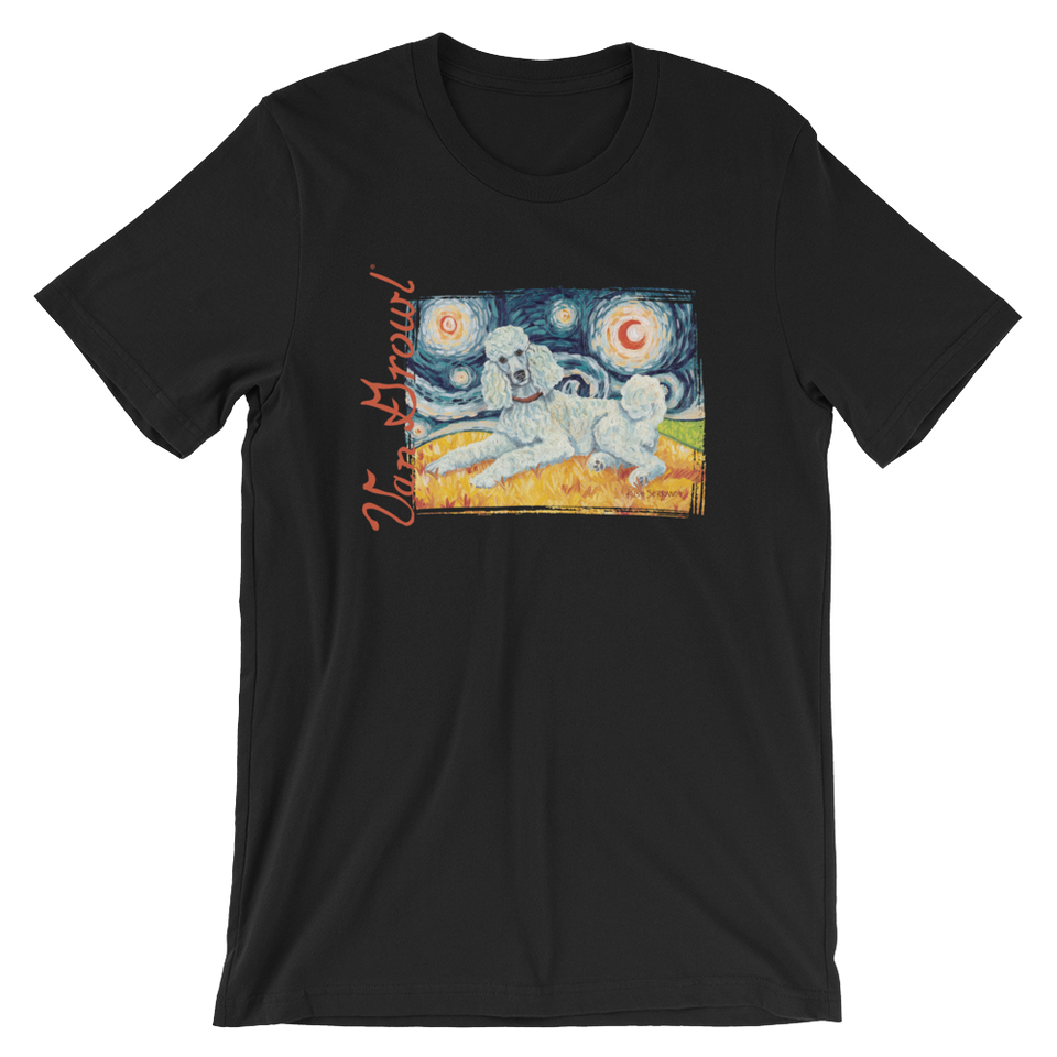 Poodle  (Standard - white)  STARRY NIGHT T-Shirt