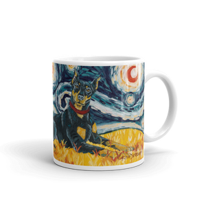 Doberman (cropped) STARRY NIGHT Mug-15oz