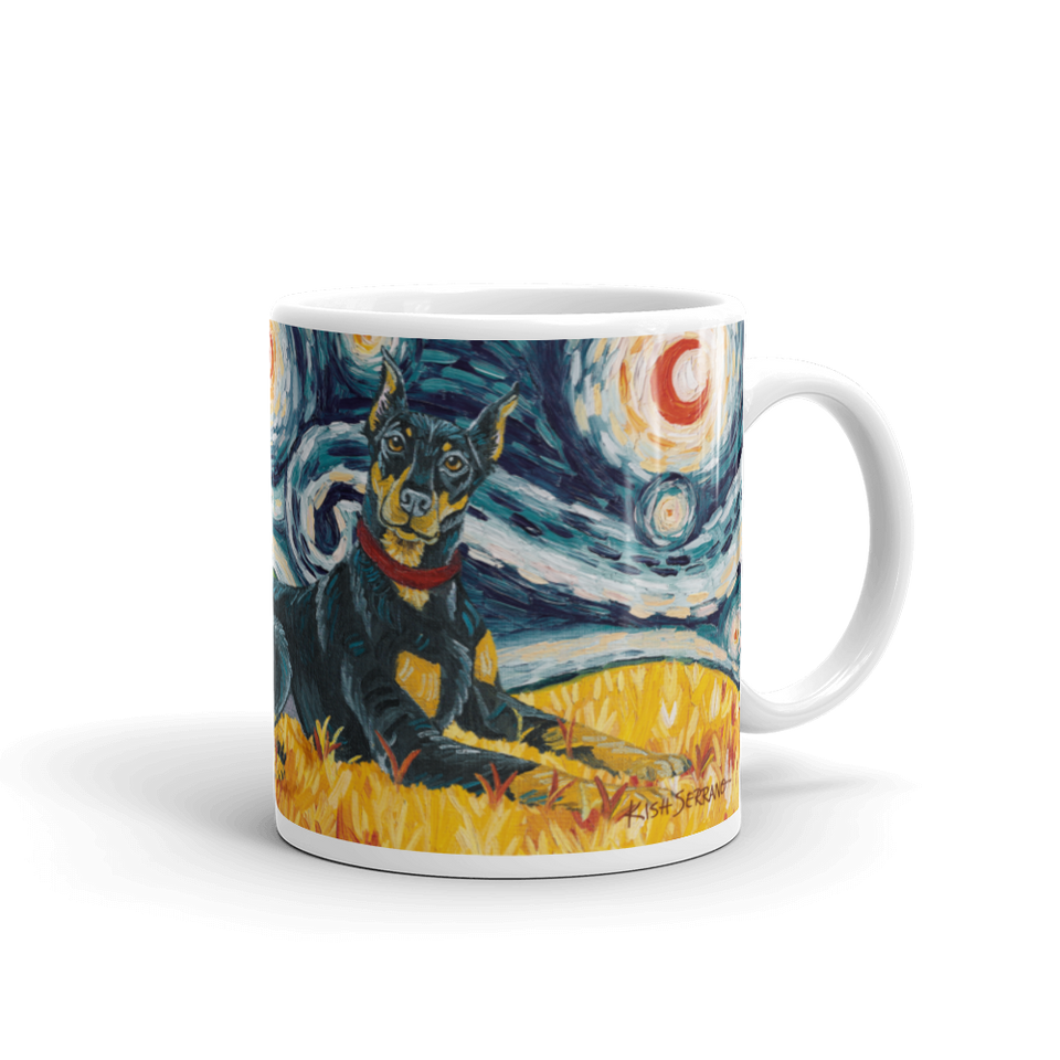 Doberman (cropped) STARRY NIGHT Mug-15oz