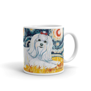 Maltese (longhaired) STARRY NIGHT Mug-15oz