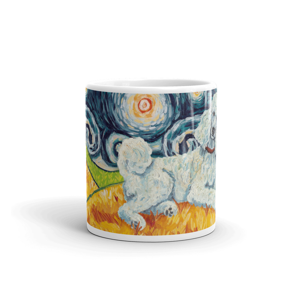 Poodle (Standard - white) STARRY NIGHT Mug-15oz