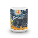 Poodle (black) STARRY NIGHT Mug-15oz