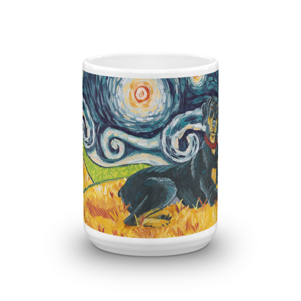 Doberman (uncropped) STARRY NIGHT Mug-15oz