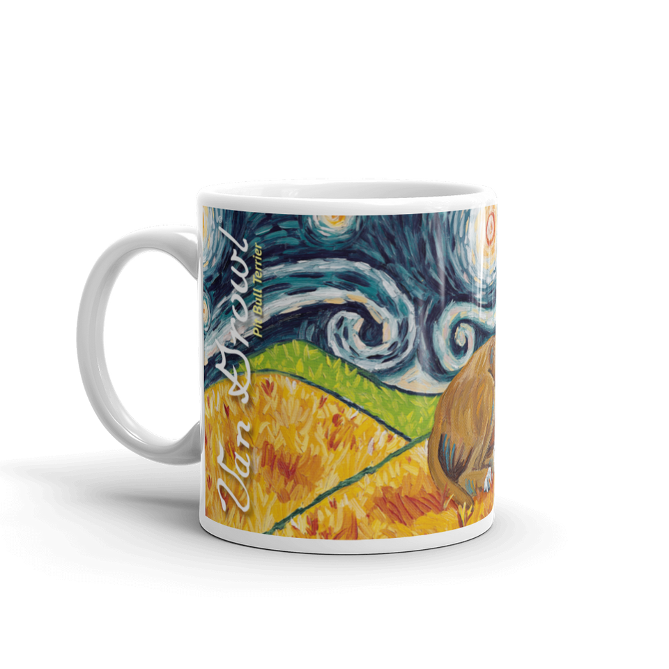 Pit Bull Terrier (tan) STARRY NIGHT Mug-15oz