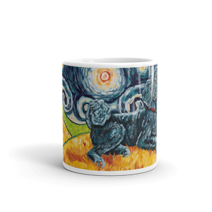 Poodle (Standard - black) STARRY NIGHT Mug-15oz