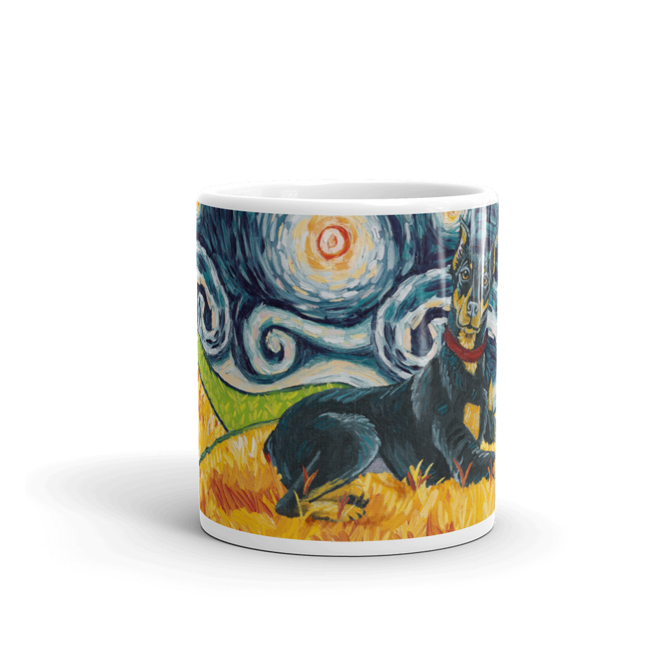 Doberman (cropped) STARRY NIGHT Mug-15oz