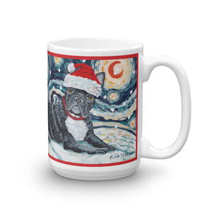 French Bulldog Snowy Night Mug - 15oz