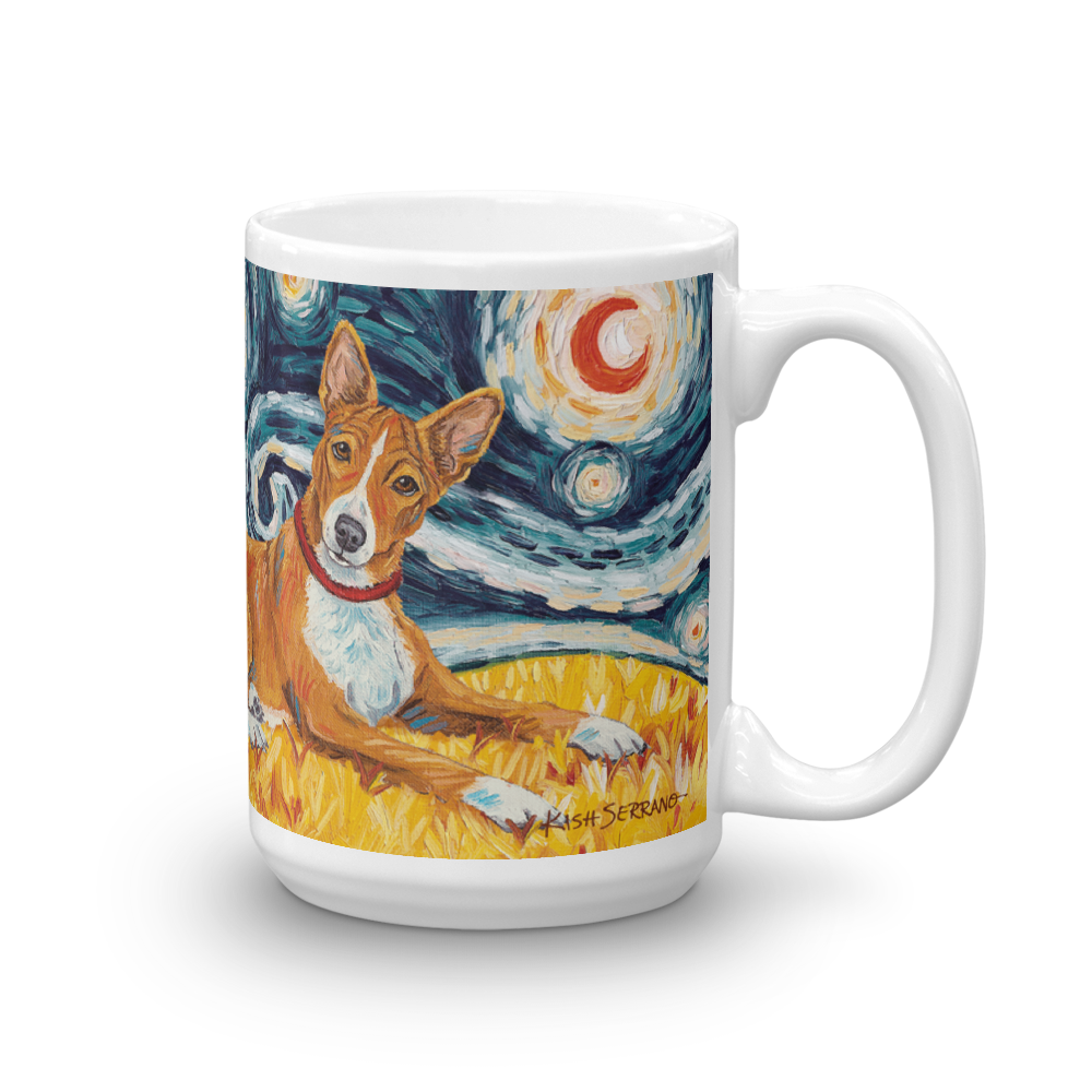 Basenji  STARRY NIGHT Mug-15oz