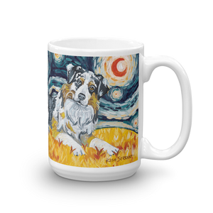 Australian Shepherd STARRY NIGHT Mug-15oz