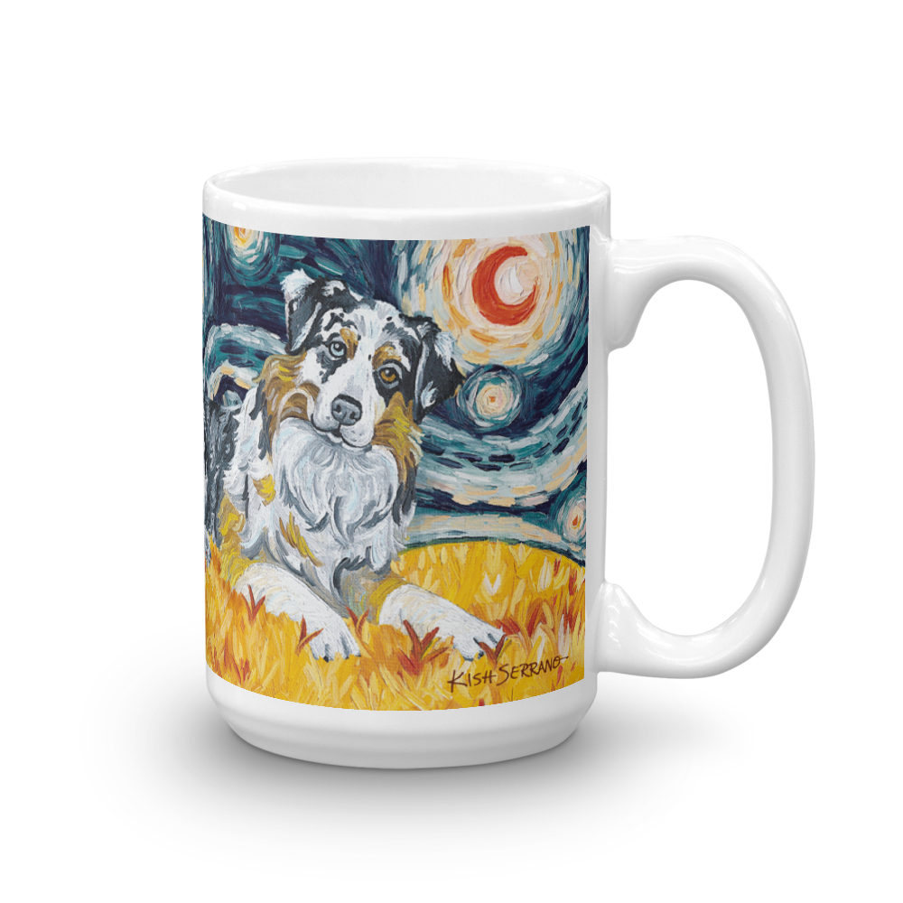 Australian Shepherd STARRY NIGHT Mug-15oz