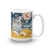 Australian Shepherd STARRY NIGHT Mug-15oz