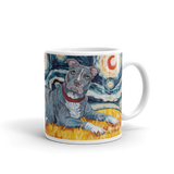 Pit Bull Terrier (grey) STARRY NIGHT Mug-15oz