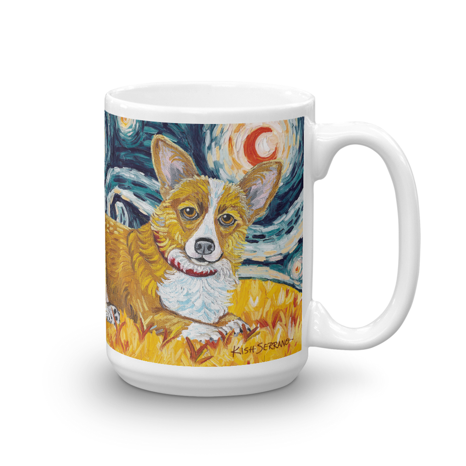 Corgi (Pembroke Welsh) STARRY NIGHT Mug-15oz