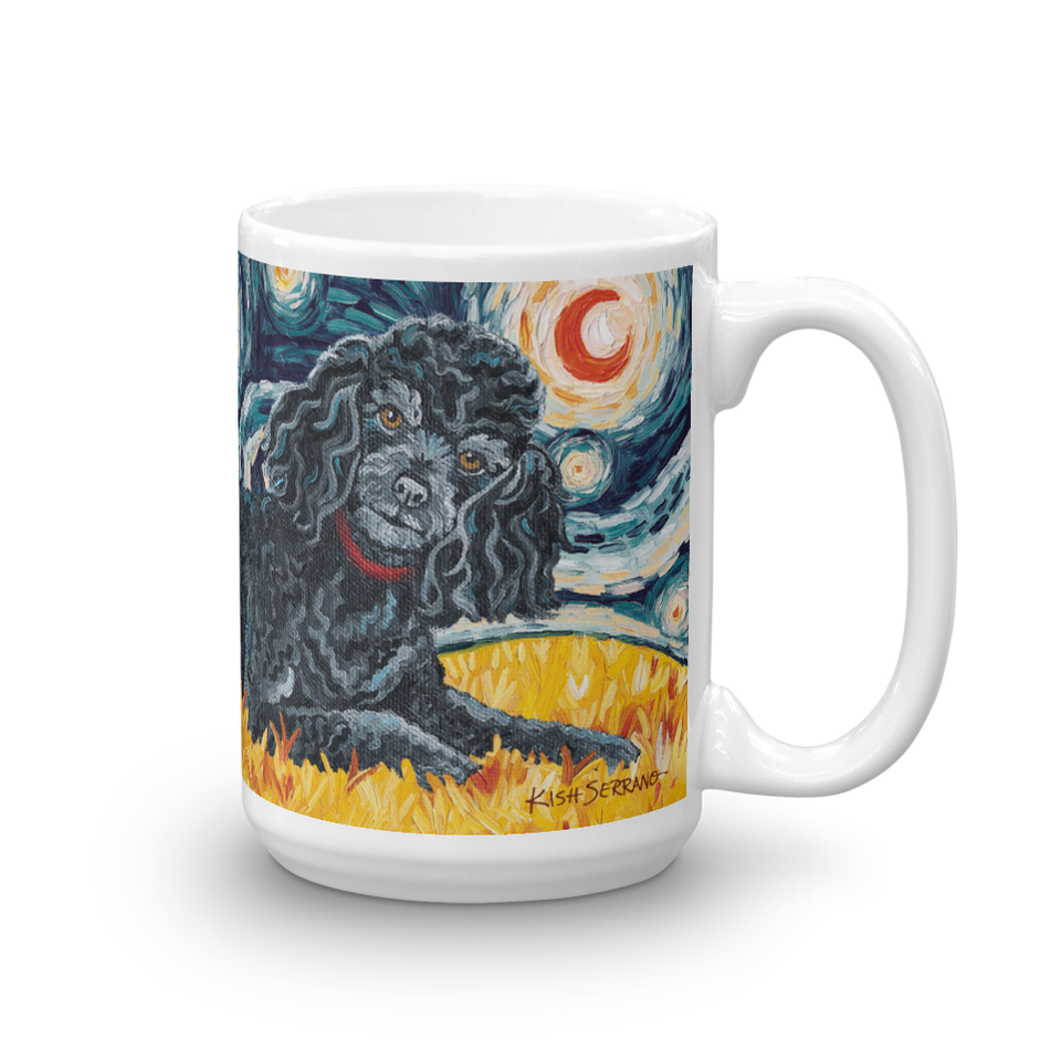 Poodle (black) STARRY NIGHT Mug-15oz