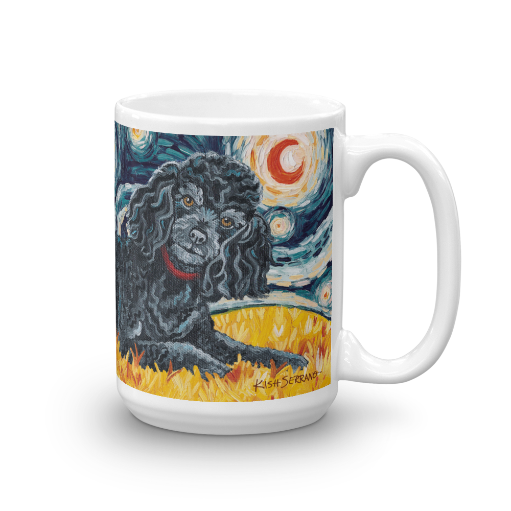 Poodle (black) STARRY NIGHT Mug-15oz