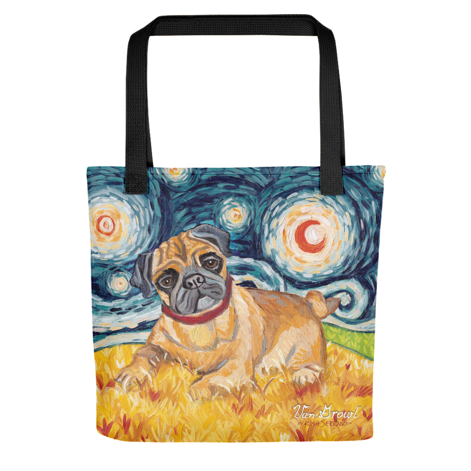 Pug (fawn) STARRY NIGHT Tote