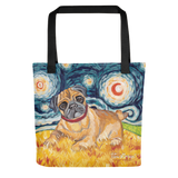 Pug (fawn) STARRY NIGHT Tote