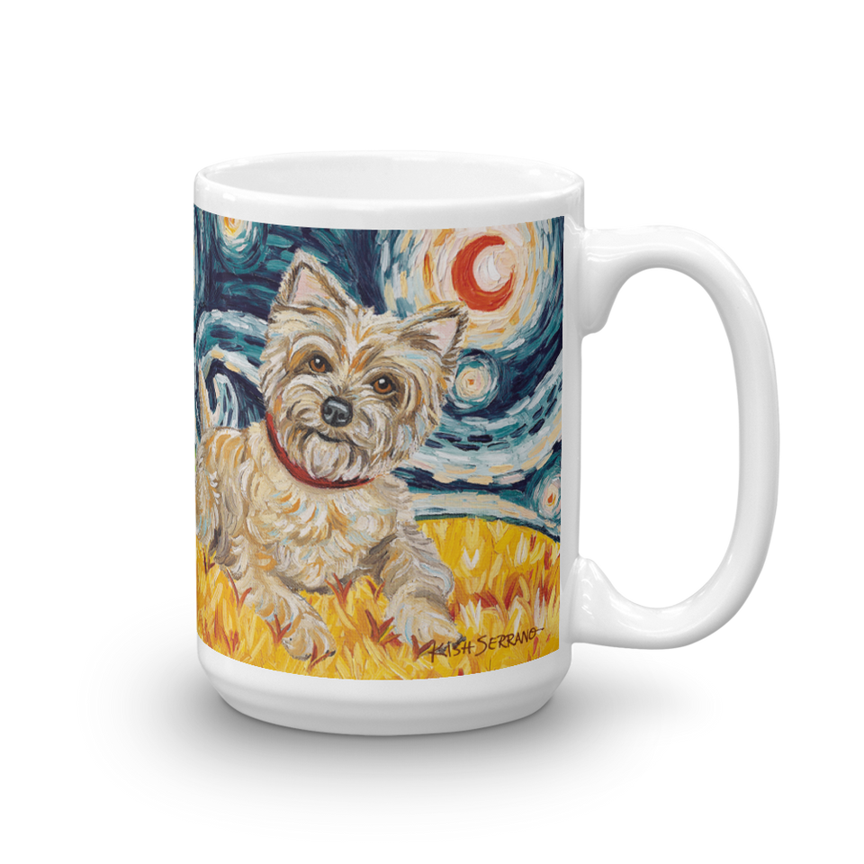 Cairn Terrier (light) STARRY NIGHT Mug-15oz