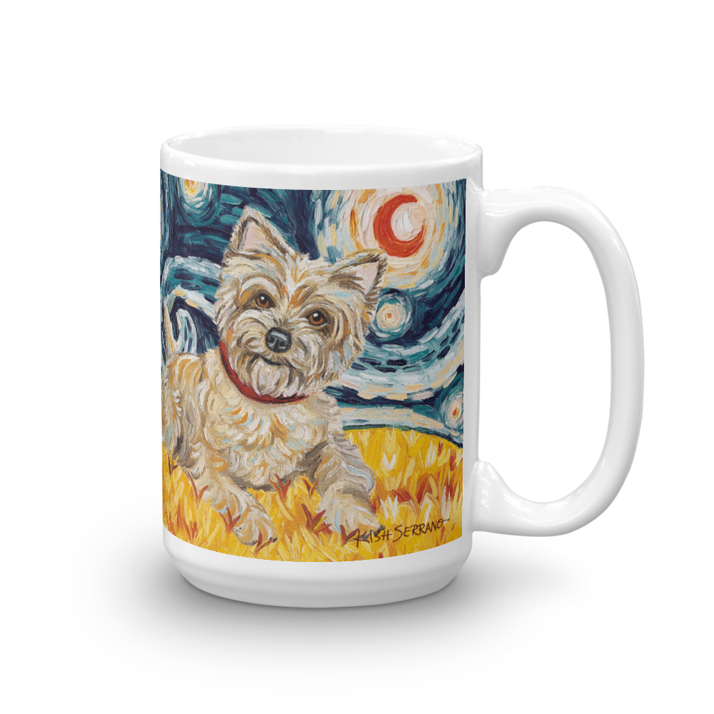 Cairn Terrier (light) STARRY NIGHT Mug-15oz