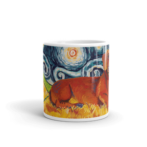 Dachshund (red) STARRY NIGHT Mug-15oz